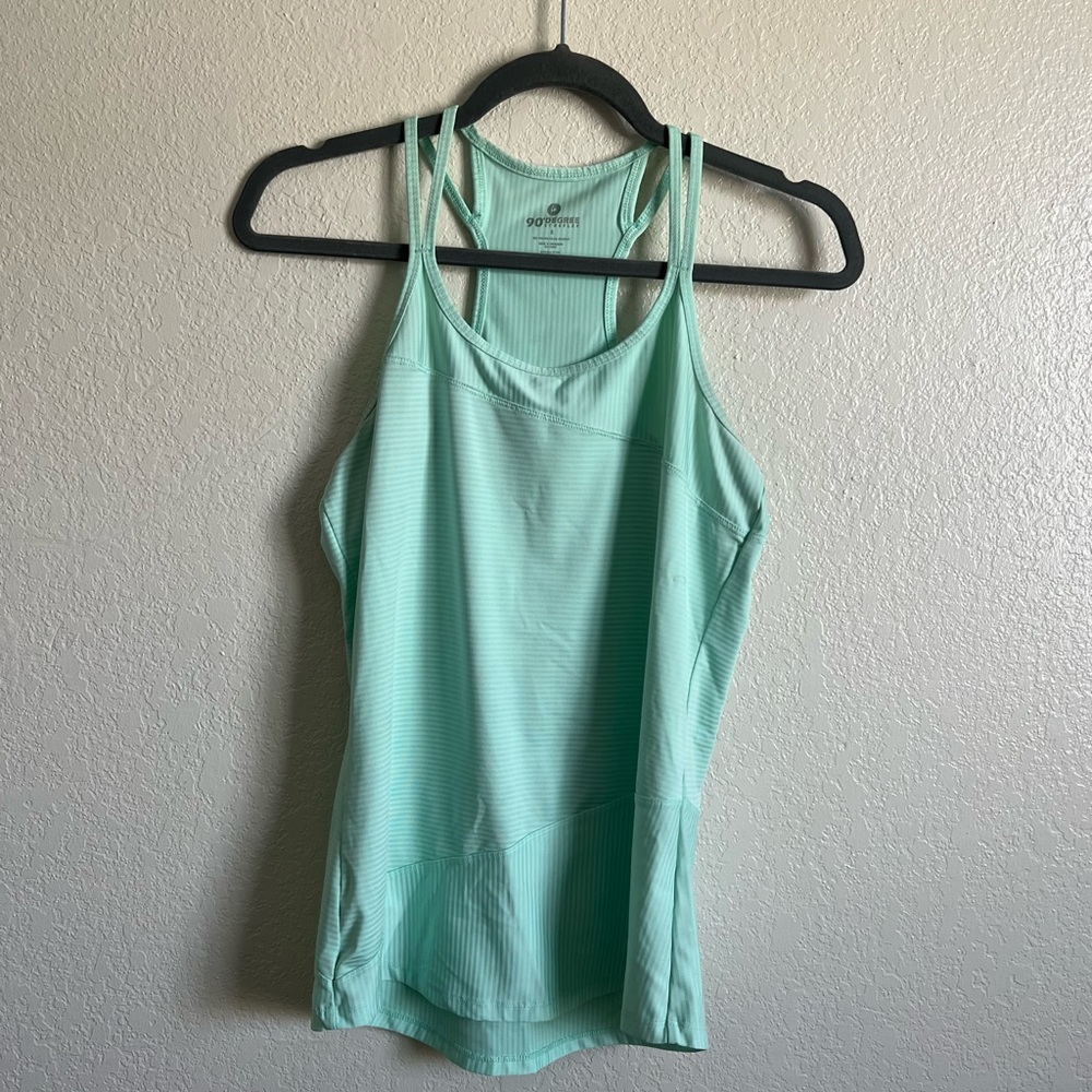 90 degree by reflex teal/mint racerback tank top. Womens size small